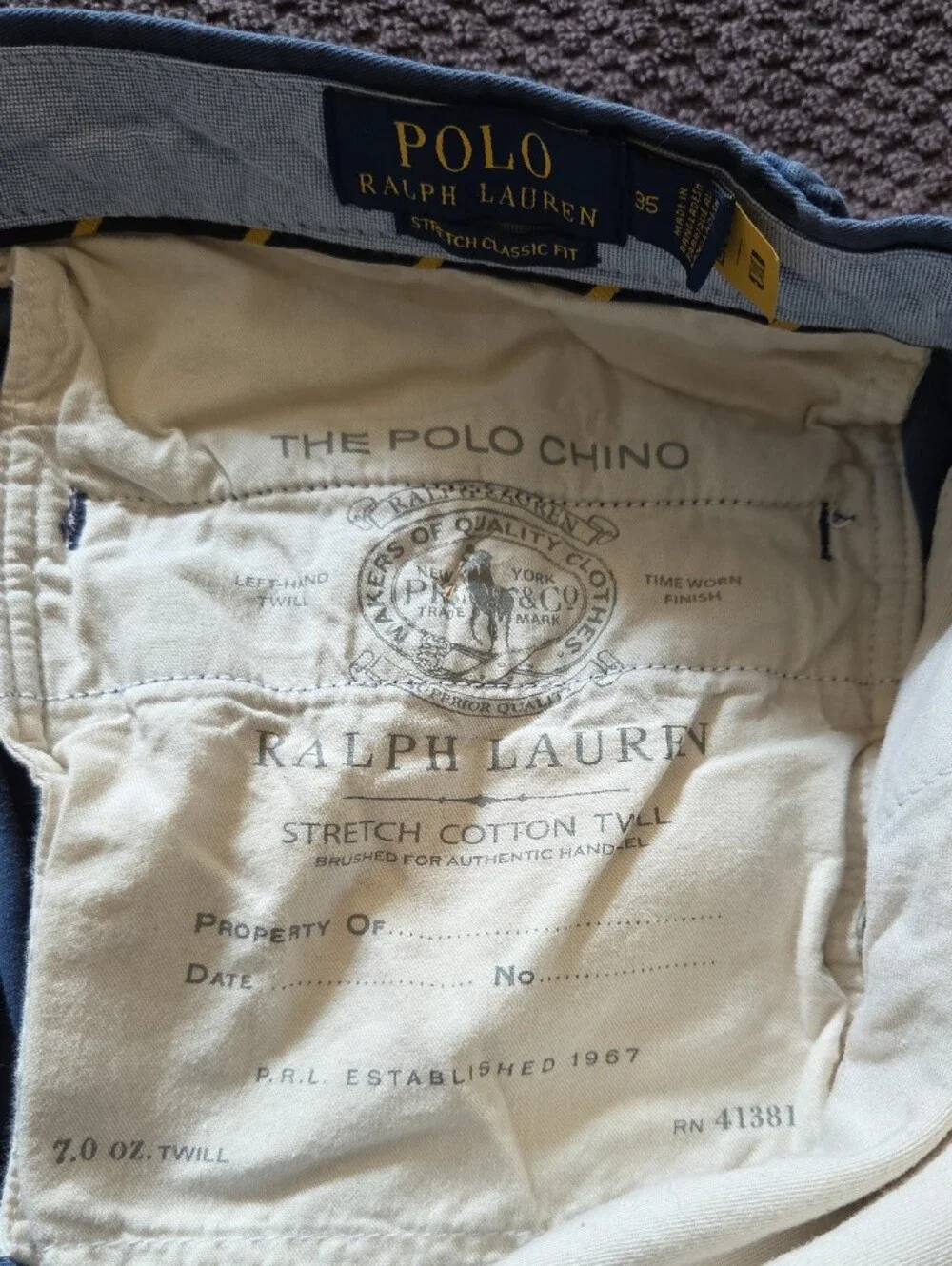 Ralph Lauren Men's Flat-Front Shorts in Slate Blue